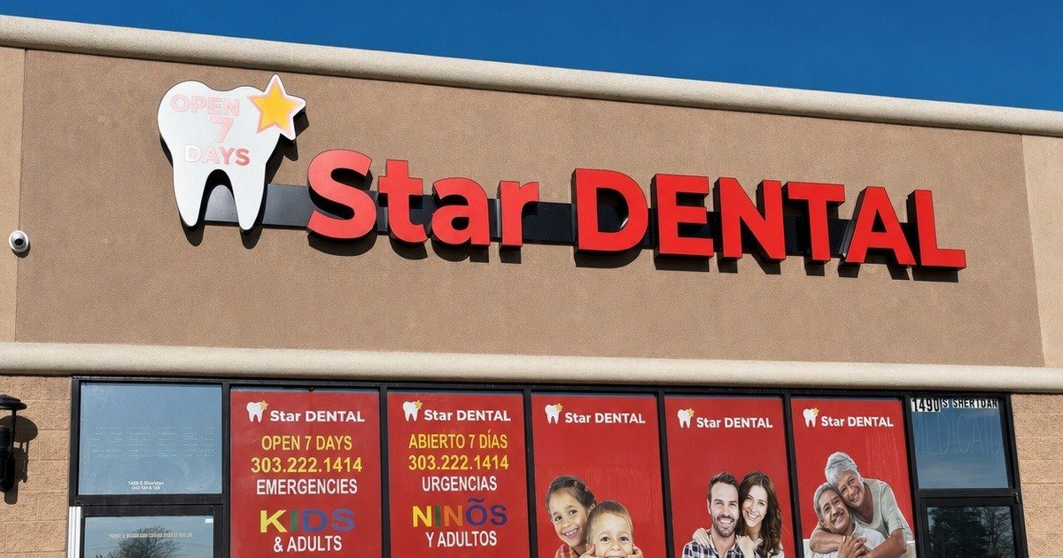 Exterior of Star Dental at 1490 South Sheridan Boulevard in Denver, Colorado